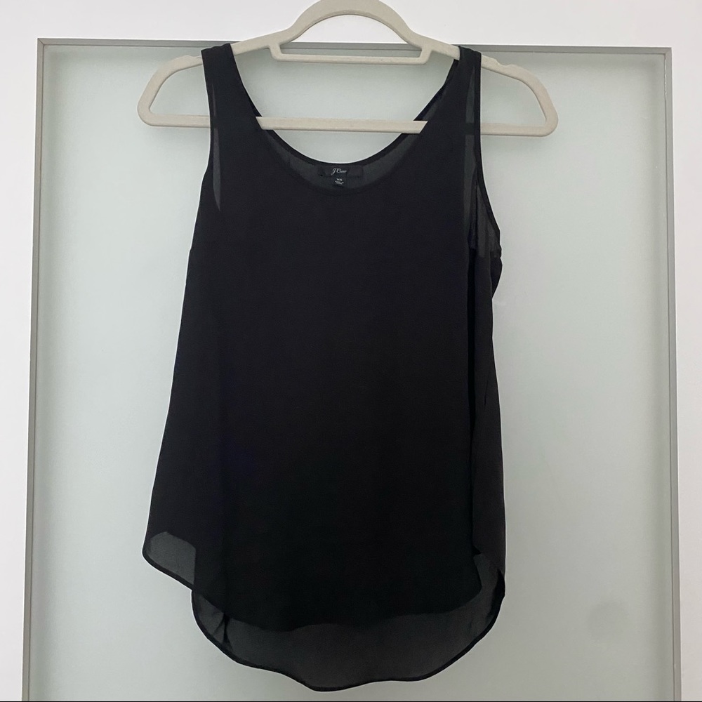 J. Crew black layering tank top dressy size XS.